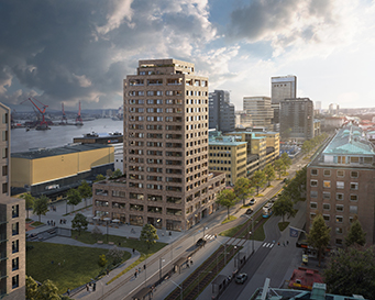 Första Långgatan i vy från Masthuggstorget.